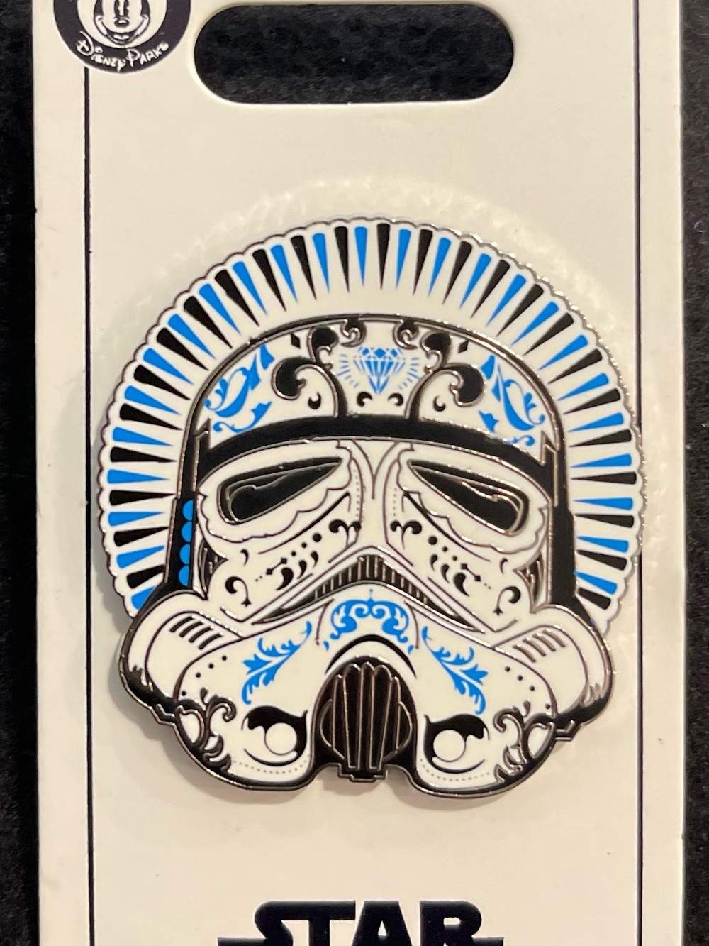 Disney Blue and White Day of the Dead Stormtrooper Pin